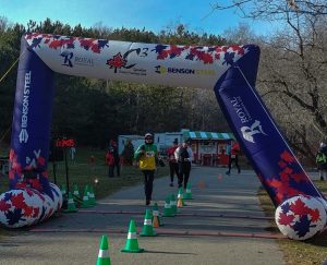Runners crossing the finish line.