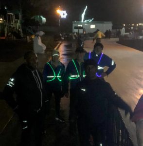 Runners posing at Gage Park. 